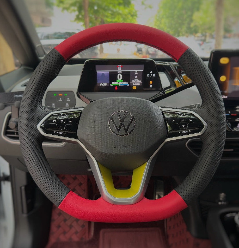 Leather (2 color) steering wheel cover (Available for all makes and models)
