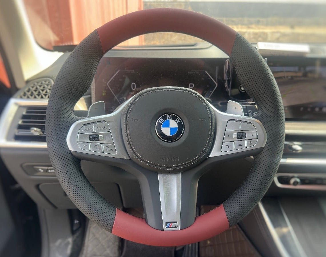 Leather (2 color) steering wheel cover (Available for all makes and models)