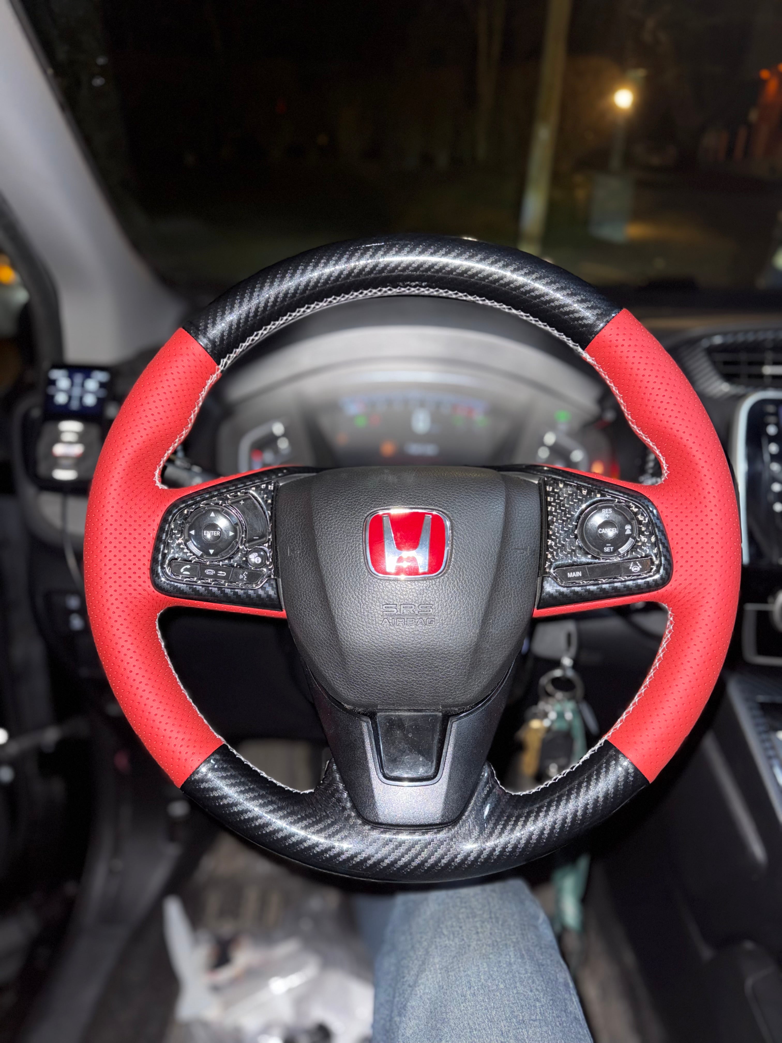 Carbon fiber style and leather steering wheel covers(All makes and models available)