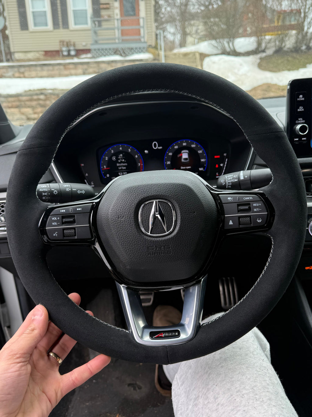 Alcantara steering wheel cover (available for all makes and models)