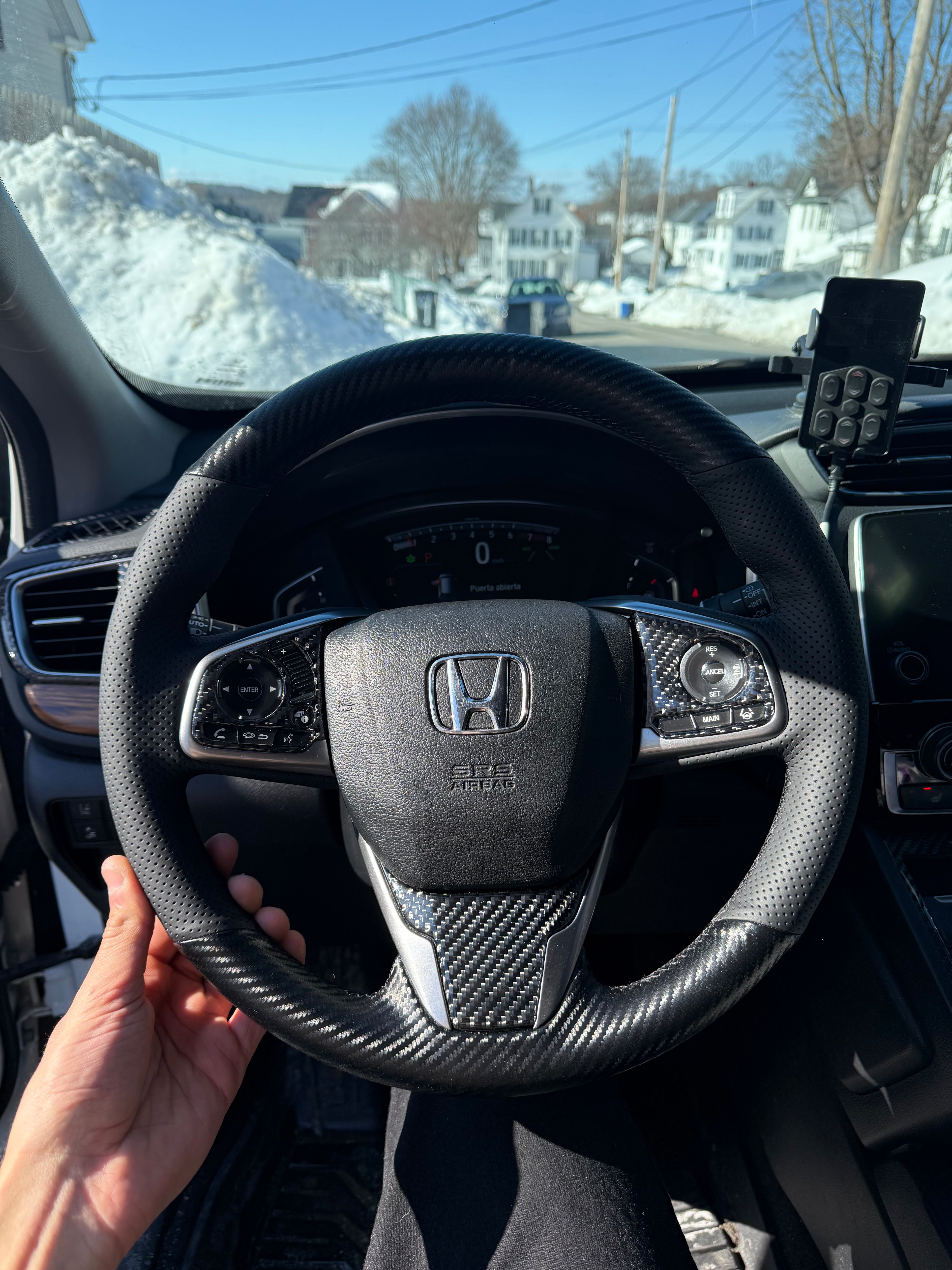Carbon fiber style and leather steering wheel covers(All makes and models available)