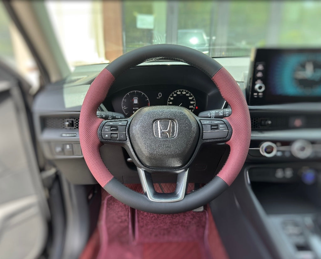 Leather (2 color) steering wheel cover (Available for all makes and models)