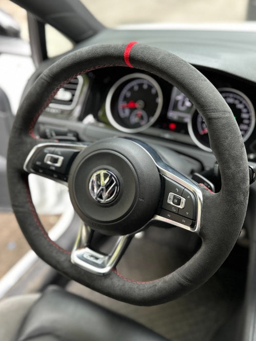 Alcantara steering wheel cover (available for all makes and models)