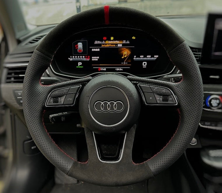 Alcantara and leather steering wheel cover (Available for all makes and models)