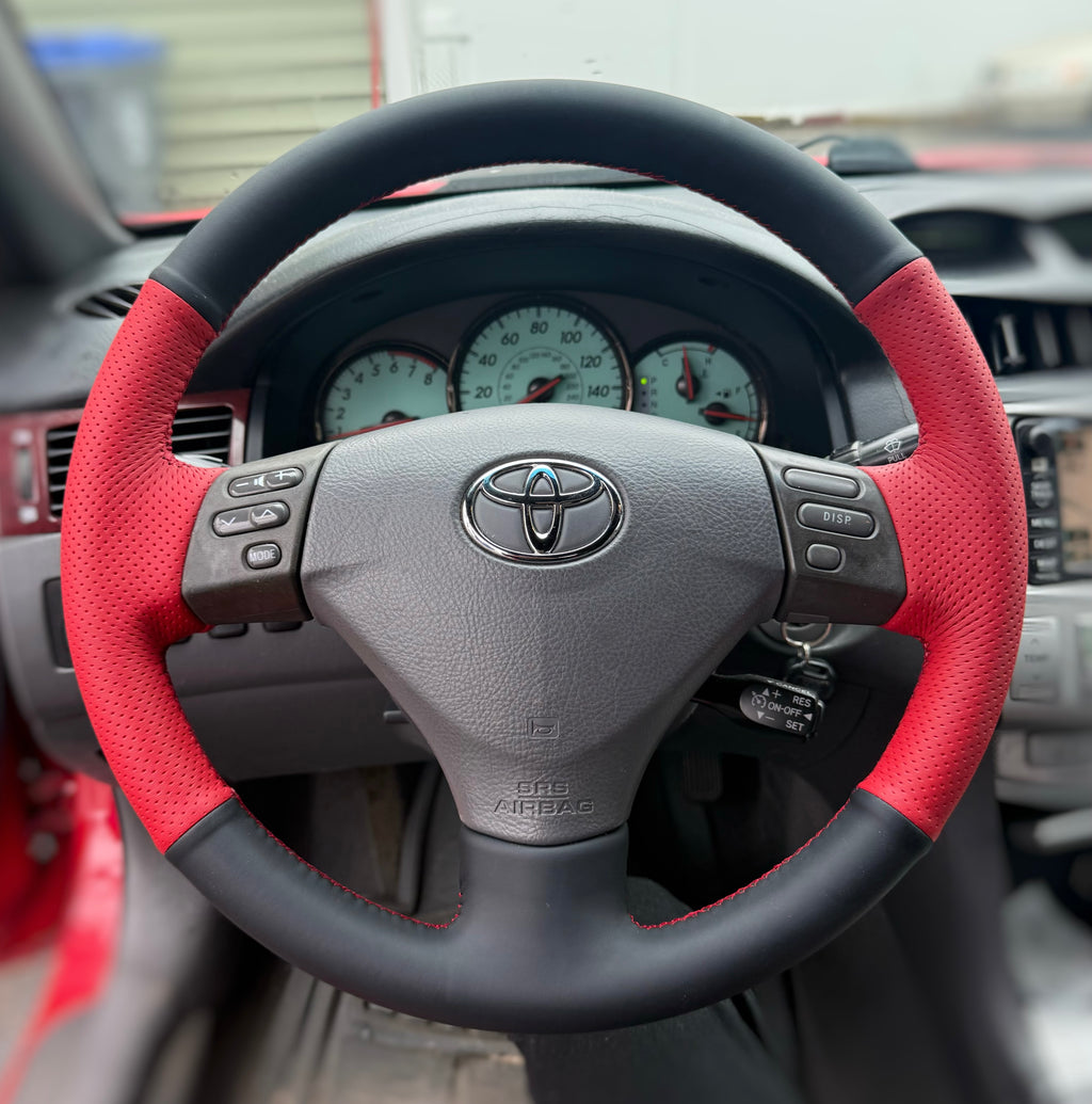 Leather (2 color) steering wheel cover (Available for all makes and models)