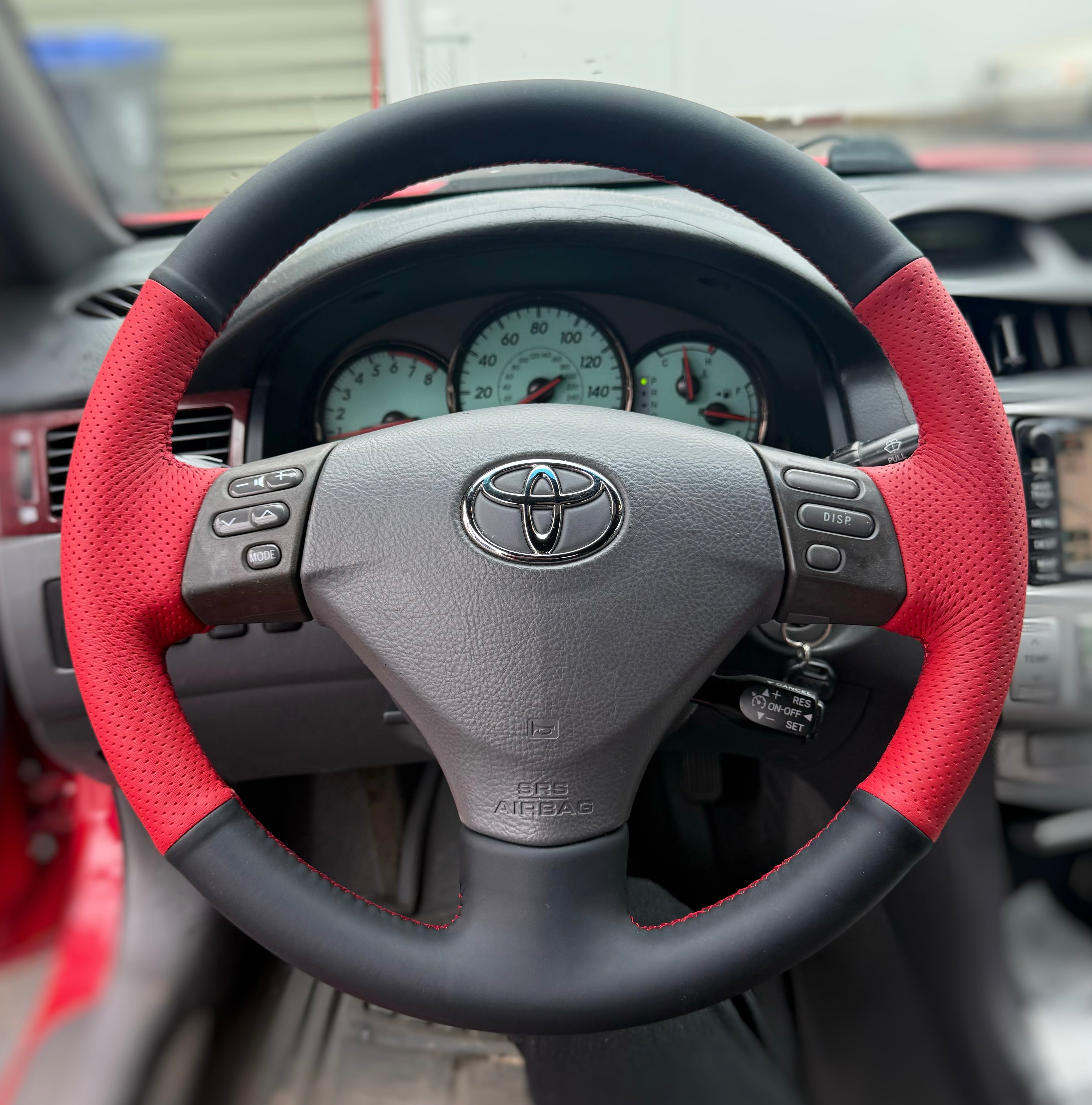 Leather (2 color) steering wheel cover (Available for all makes and models)