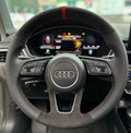 Suede and leather steering wheel cover (Available for all makes and models)