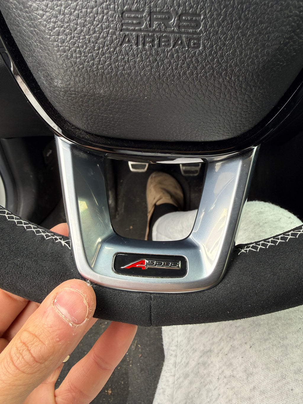 Alcantara steering wheel cover (available for all makes and models)