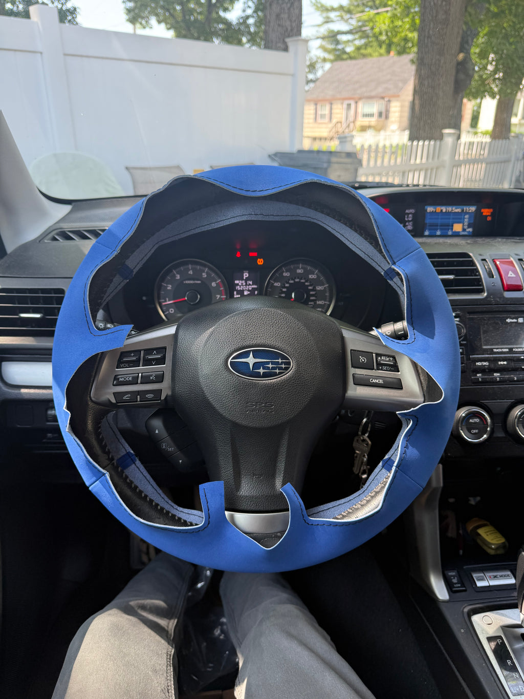 Suede steering wheel cover (Available for all makes and models)